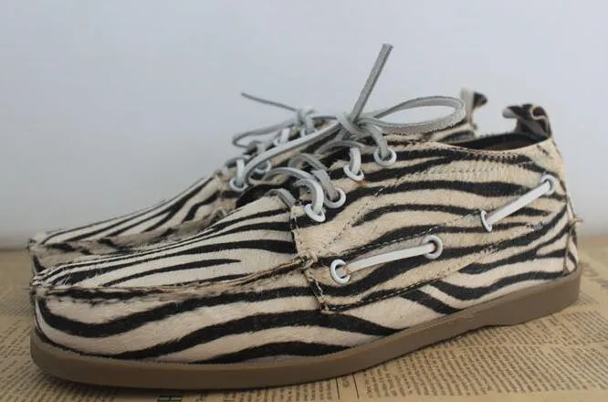 Для мужчин Топ кожаные повседневные туфли на плоской подошве со шнуровкой; Модные туфли для вождения человек Винтаж топ-сайдеры Мужская обувь Size46; Zapatos; мужская обувь - Цвет: leopard