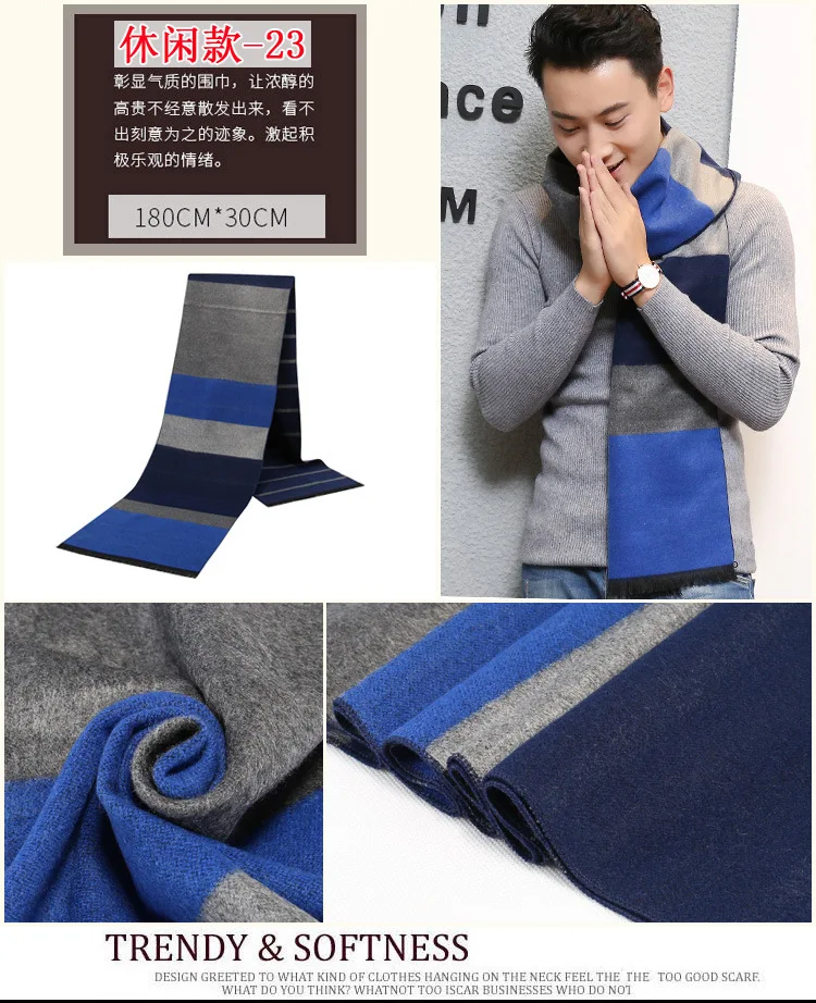 black scarf mens New Men's Scarf Winter Warm Imitation Cashmere Plaid Scarf Male Young Holiday Festival Wedding Gift Daddy's Gift plaid  scarfs head scarves for men