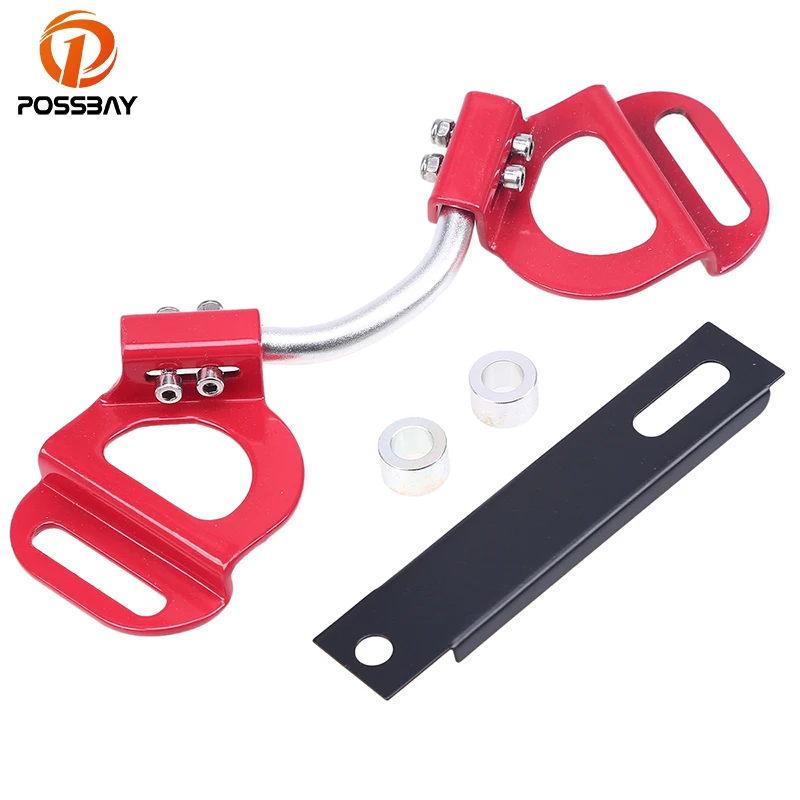 

POSSBAY Red Universal Adjustable Car Battery Tie Down Bar Bracket Battery Holder for Impreza Honda Ford Auto Accessories