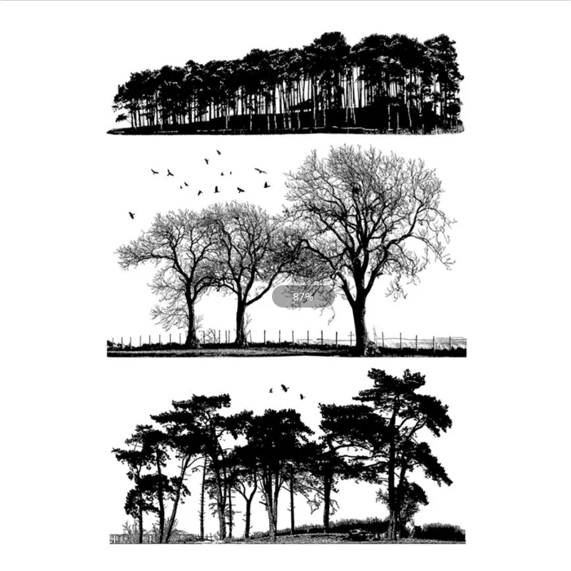 

KLJUYP Forest Clear Stamps Scrapbook Paper Craft Clear stamp scrapbooking 05299
