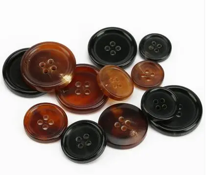 

Free shipping 20pcs/lot Men and women windbreaker coat clothes button High-end real horn button suits fashion black buttons