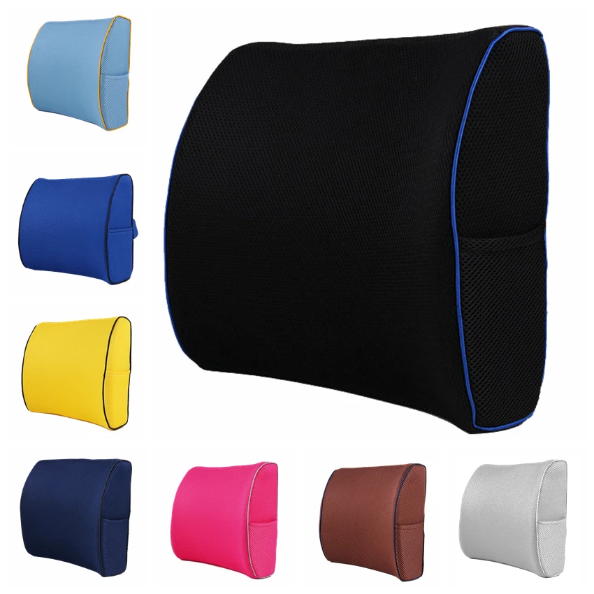

Lower Back Pain Relief Lumbar Support Pillow Premium Memory Foam Posture Support Cushion for Office Chair Car Sofa Wheelchair