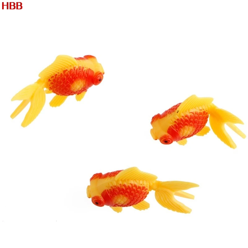 3 шт аквариумные рыбки пластиковые плавающие золотые рыбный орнамент искусственные украшения# H0VH