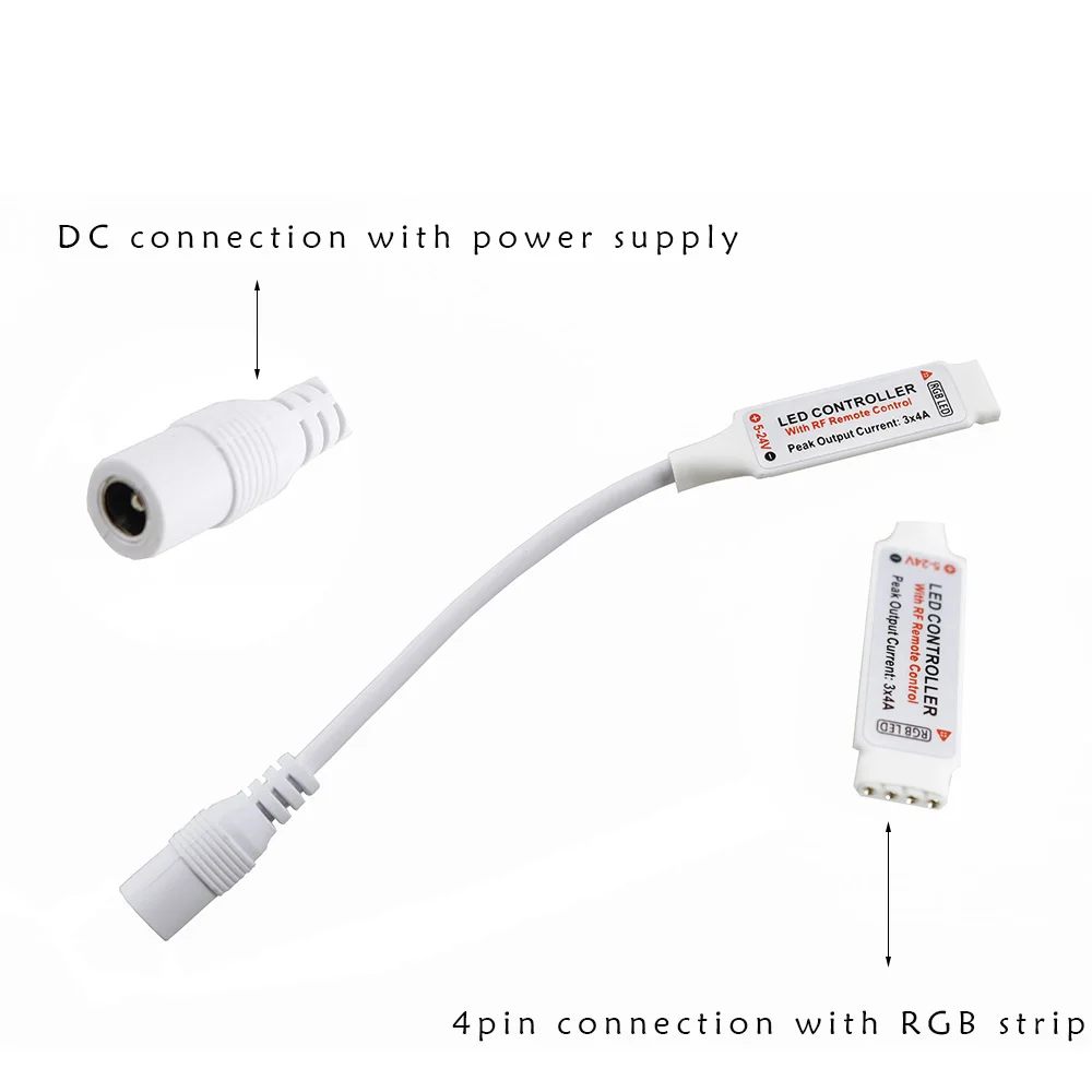 Мини Led RGB пульт дистанционного управления DC5-24V 17key RF беспроводной контроллер с 4pin Женский DC для 5050 12A RGB светодиодные ленты освещение