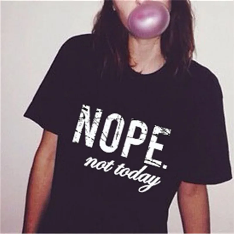 

Fashion Short Sleeve T Shirt Women Not Today Satan Letter Print O-Neck T-Shirt Female Summer Casual Burgundy Ladies Tops Tee