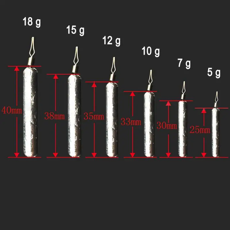 

5Pcs Fishing Lead Sinker Weights Fits For All Professional Fishing Competition