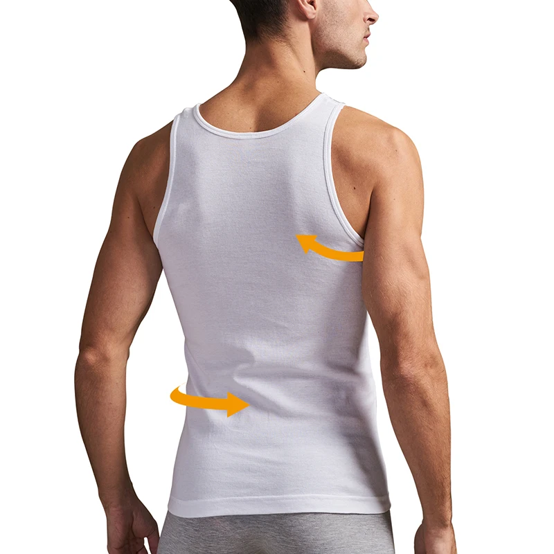 THREEGUN 2 шт./упак. цельные бесшовные нательная рубашка с О-образным вырезом Базовая Для мужчин Бодибилдинг безрукавка, жилет высокие эластичные мышцы Повседневное Топ