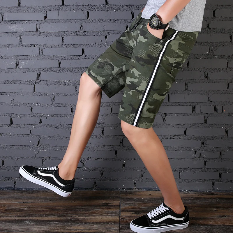 Kenntrice Summer Fashion Hip Hop Military Camouflage Shorts Men Brand