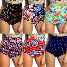 Женские бикини женские шорты с высокой талией купальный костюм Пляжная одежда купальные шорты с принтом