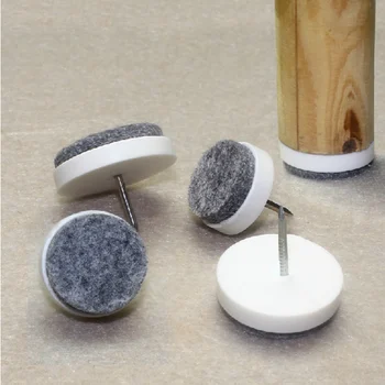

1lot = 16pcs! 22mm diameter circular furniture nail mats floor to prevent scratches plastic + felt chair foot protector