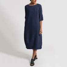 JAYCOSIN, женские платья, летние, повседневные, элегантные, круглый вырез, половина рукава, до середины икры, для девушек, прямые, сплошного размера плюс, платье, April20 P30 da