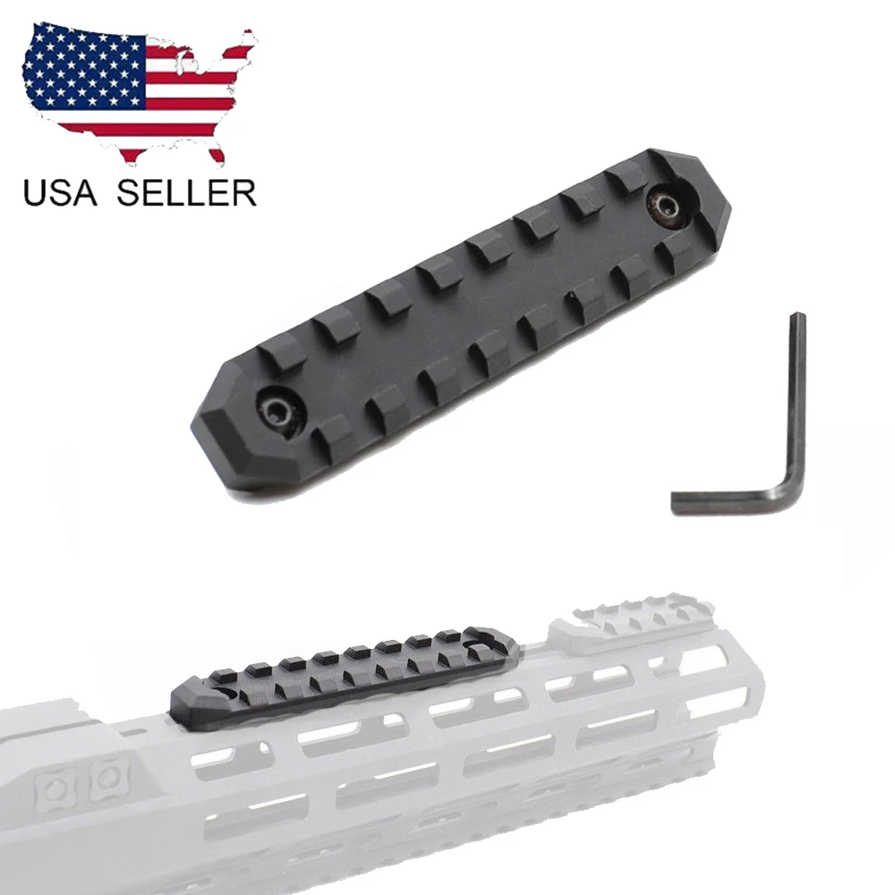 

US 9 Slots M-lok Section Mount 20mm Picatinny Weaver Rail Base for Rifle Hunting