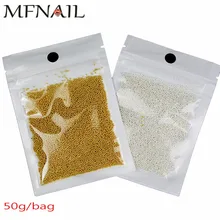 50g 1mm Size Nail Metal Beads 3 Colors (50g pack) Nail Microbeads For Metal Nail Decorations ponds 50g