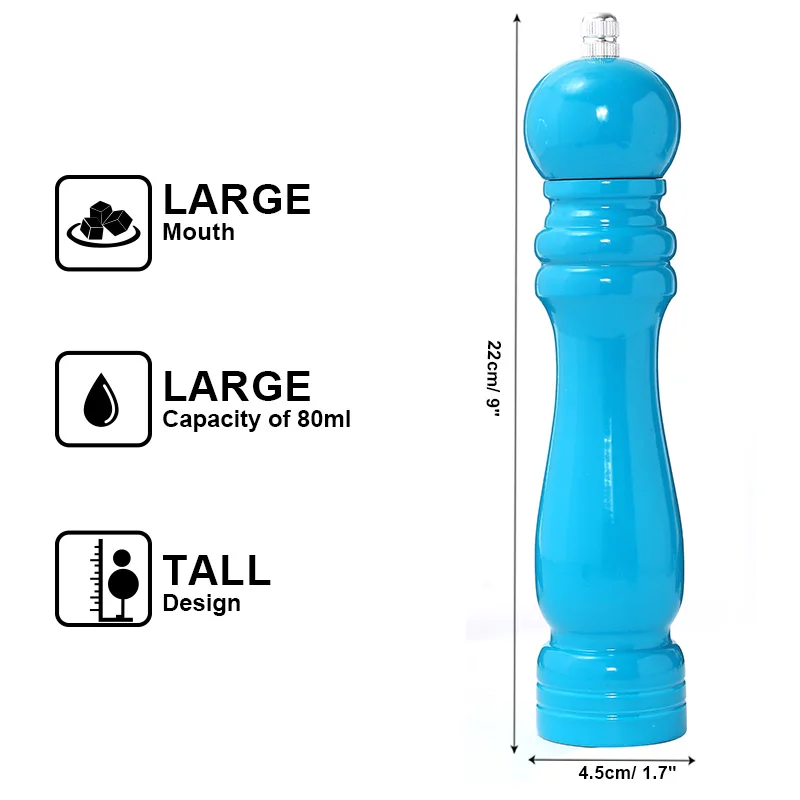 9-Wood-Pepper-Mill-Solid-Wood-and-Adjustable-Ceramic-Pepper-Grinder-Blue