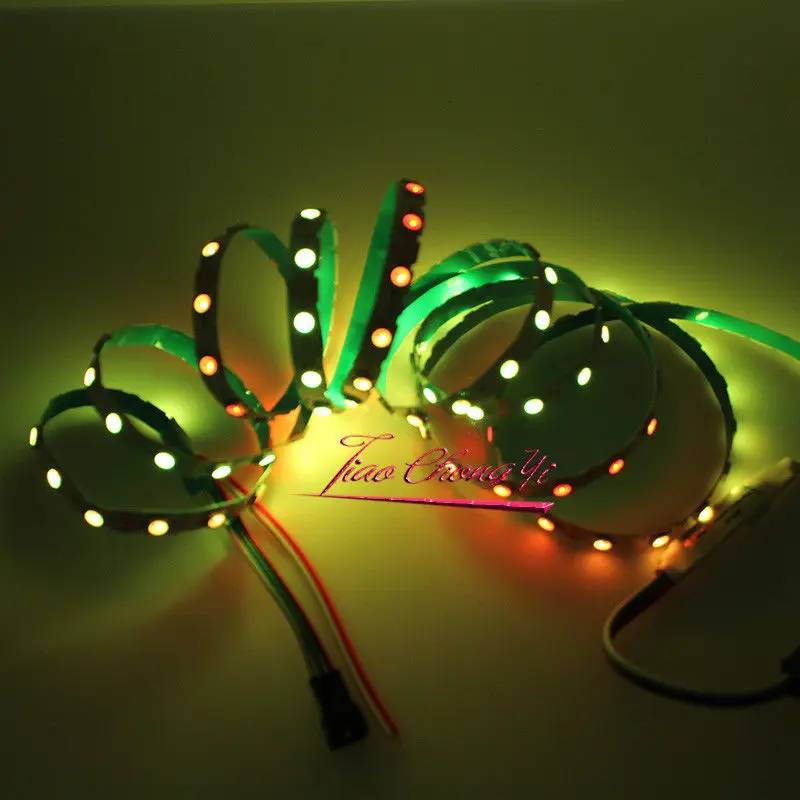 8 мм PCB S тип формы прибор приемно-WS2812B 60 Светодиодный/M RGB светодиодный гибкие полосы света 2 м