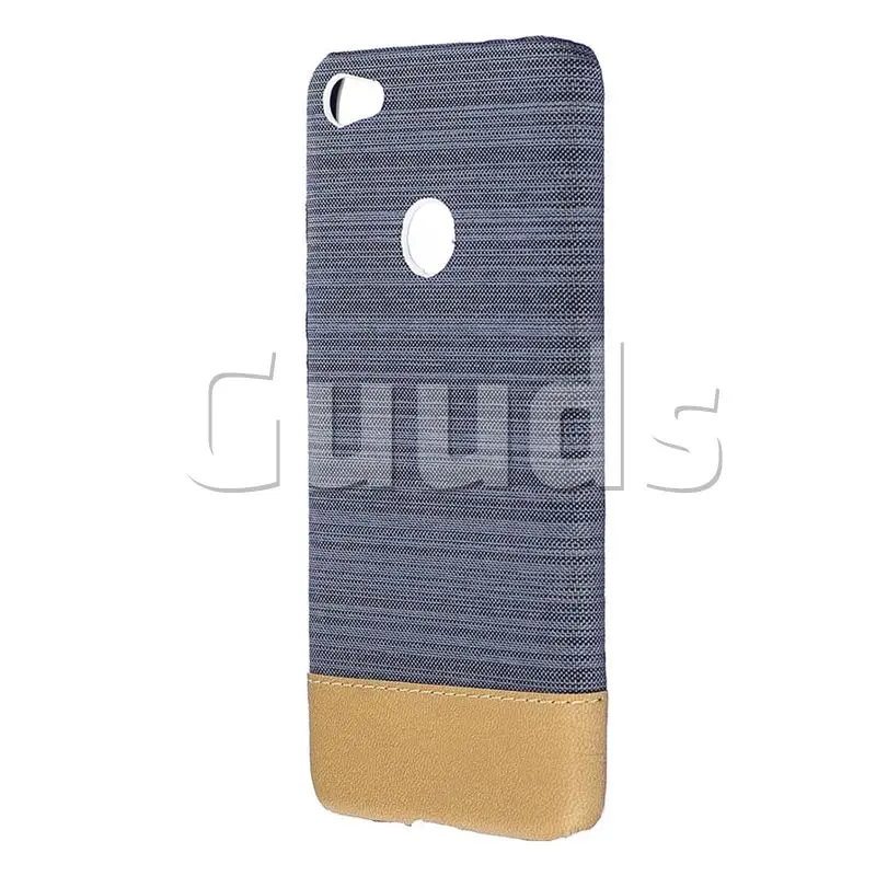 Canvas Cloth Coated Plastic Back Cover for Xiaomi Redmi 4 (4X) - Dark Grey
