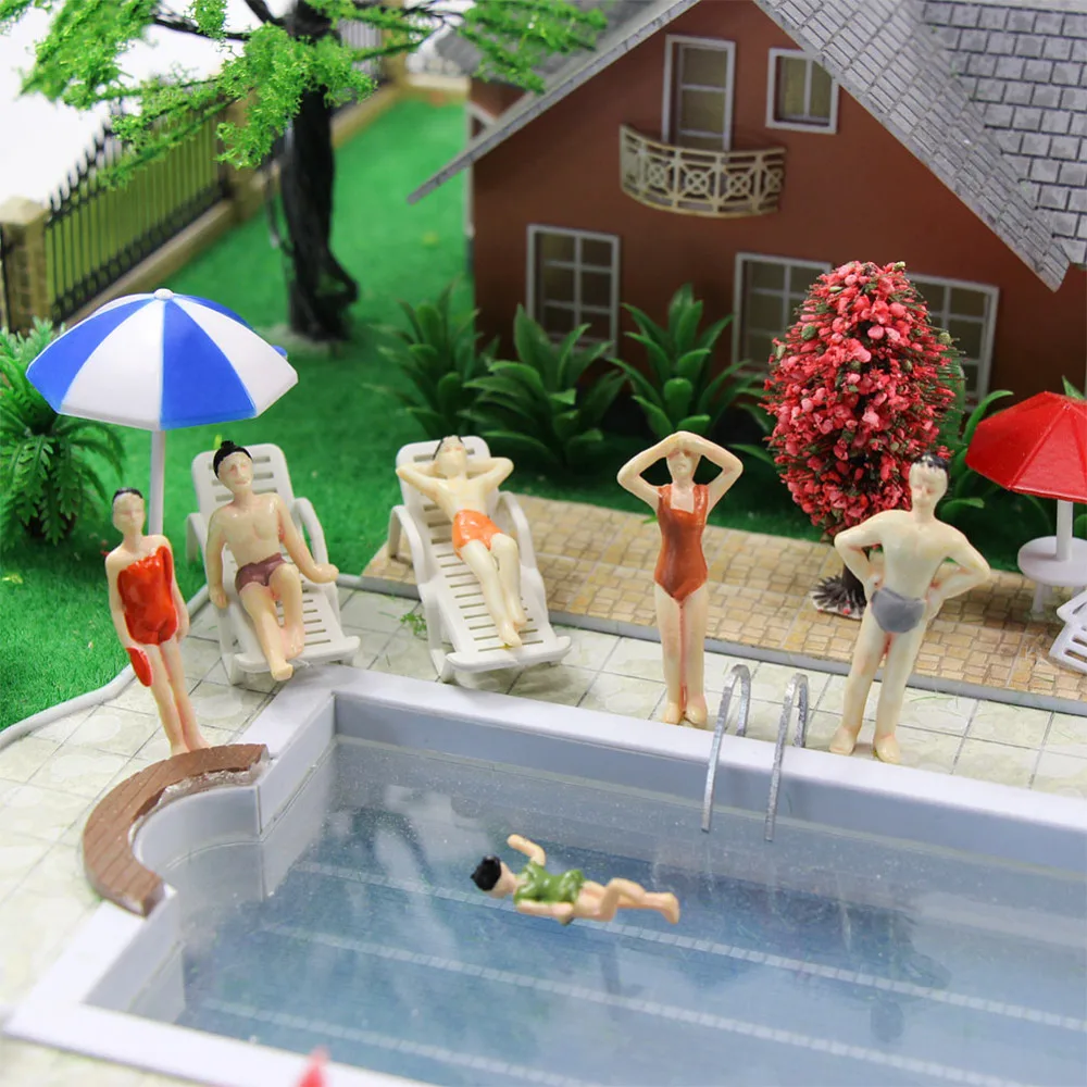 

P50YY 20pcs O Scale Swimming Figures 1:50 People Model Layout