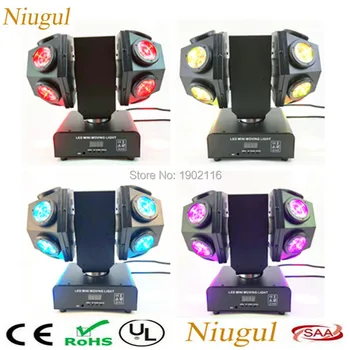 

4PCS 12x10W RGBW Beam Moving Head Light/Double Arms Beam Stage Light/4in1 LED Double Wheels Beam Effect Stage Lighting For Disco