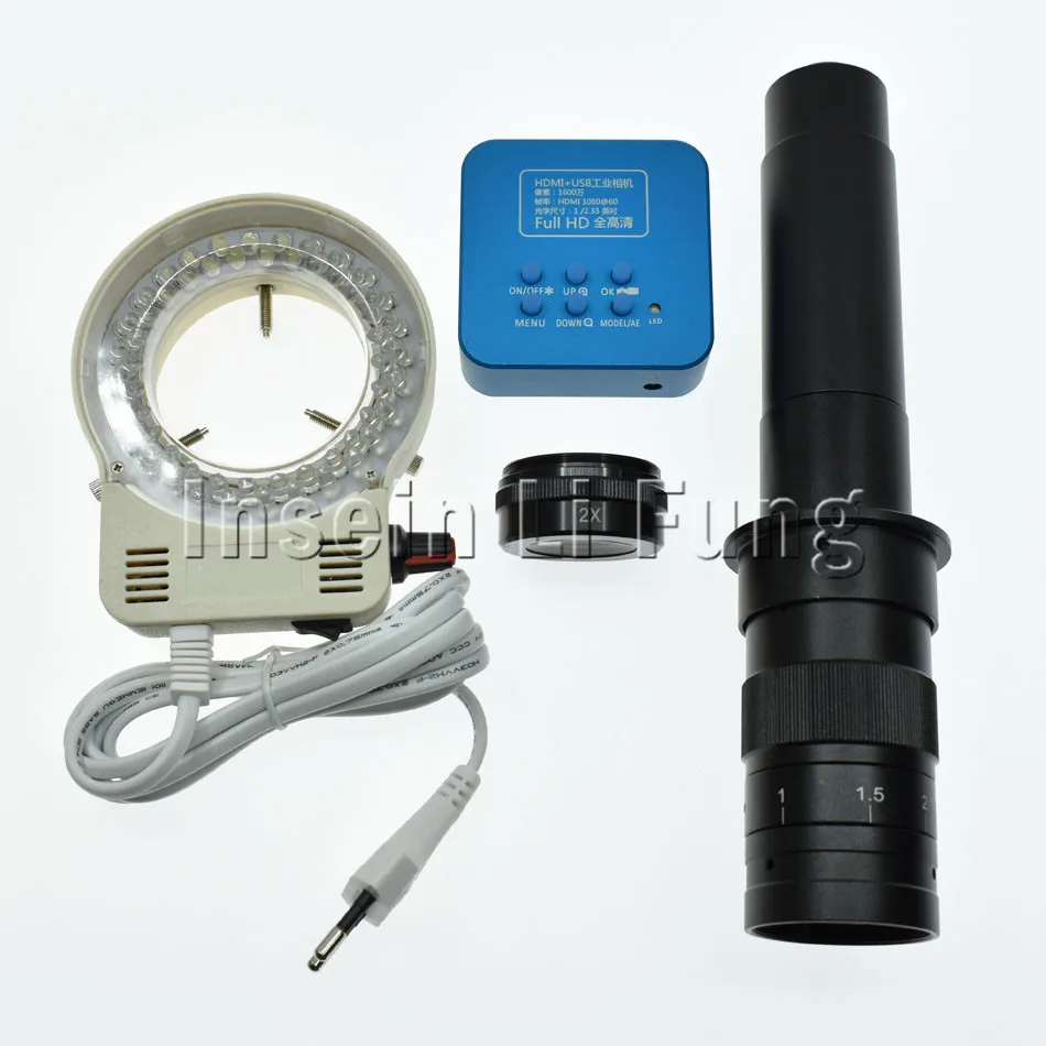 

Full HD 20MP 1080P HDMI USB Industrial Digital Video Microscope Camera+10X~600X Adjustable Magnification 25mm Zoom C-mount Lens