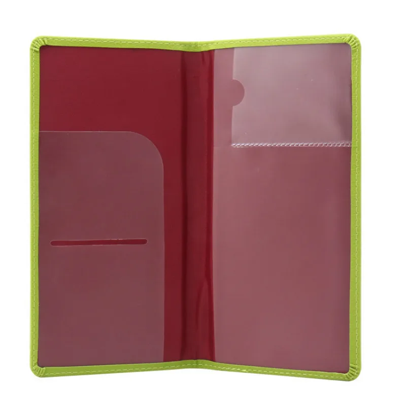 Дорожная деловая одноцветная Чековая книжка, длинная Обложка для паспорта для женщин и мужчин, кредитный держатель для карт, водительских прав, билетов, бумажника, монет