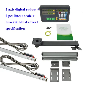 

Free shipping A set of 0-1500mm Linear Scale and 50-600mm Linear Scale 2pcs Linear Scale with a 2 Axes Digital Readout