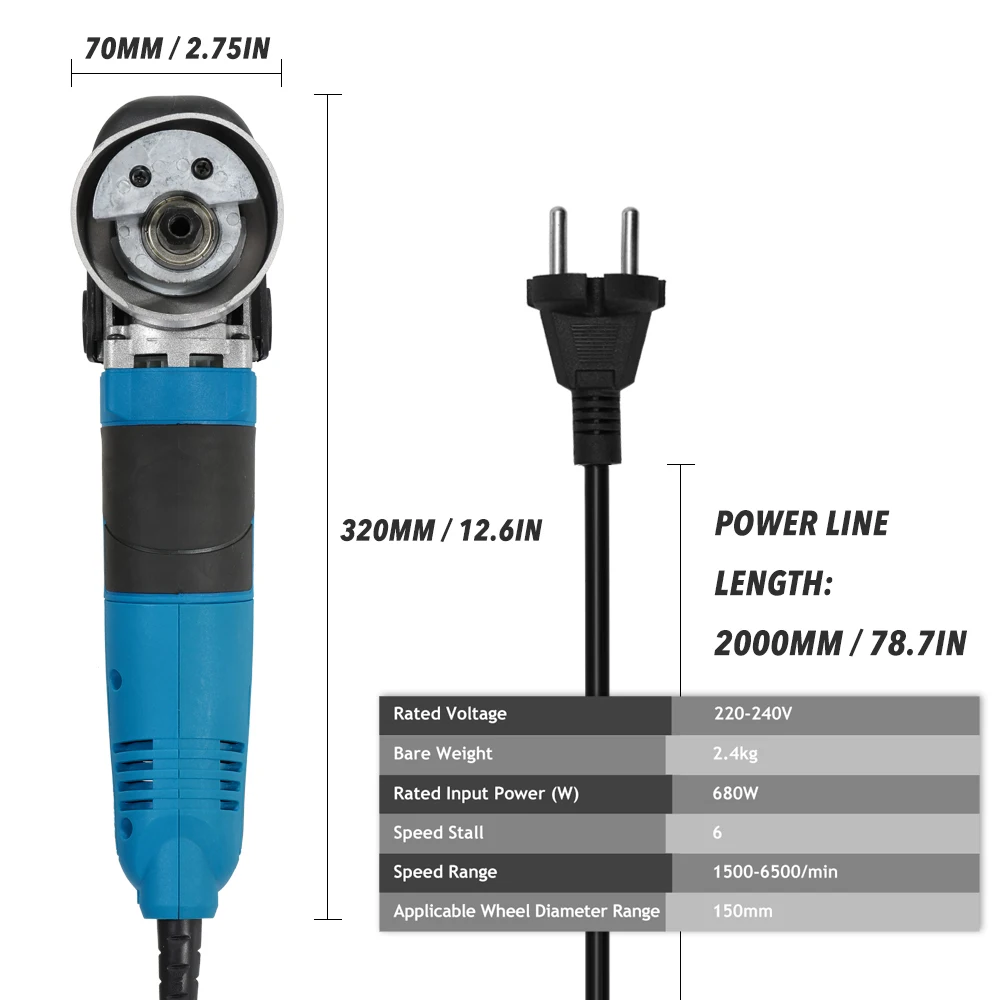 220 V-240 V 680W Регулируемый Скорость двойного действия Полировочная машина шок, полировальная машинка для автомобилей с эксцентриковым, герметизация глазури и вощения