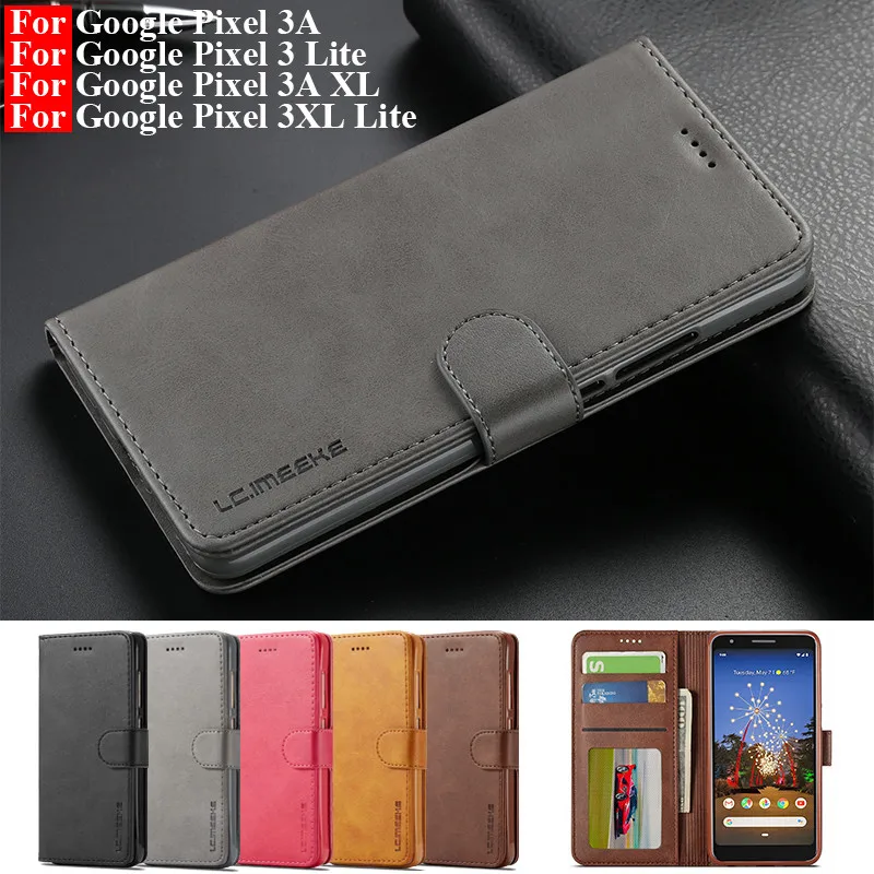 

For Google Pixel 3A Case Leather Vintage Phone Case Google Pixel 3A XL Cases Flip Stand Wallet Cases For Google 3 3XL Lite Cover