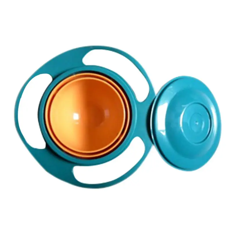 Детская игрушечная посуда для кормления, детская Гироскопическая чаша для кормления, универсальная вращающаяся на 360 градусов непроливающаяся посуда, детская посуда Y13