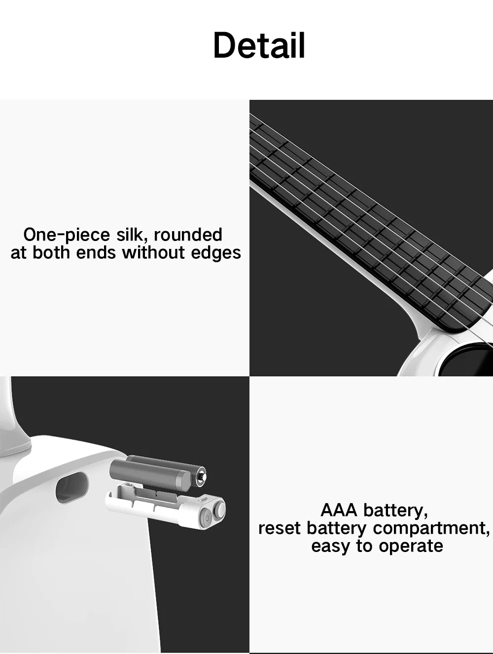 Xiaomi Populele 2 светодиодный Bluetooth USB Смарт укулеле концертная 4 струны 23 дюймов белая акустическая электрогитара