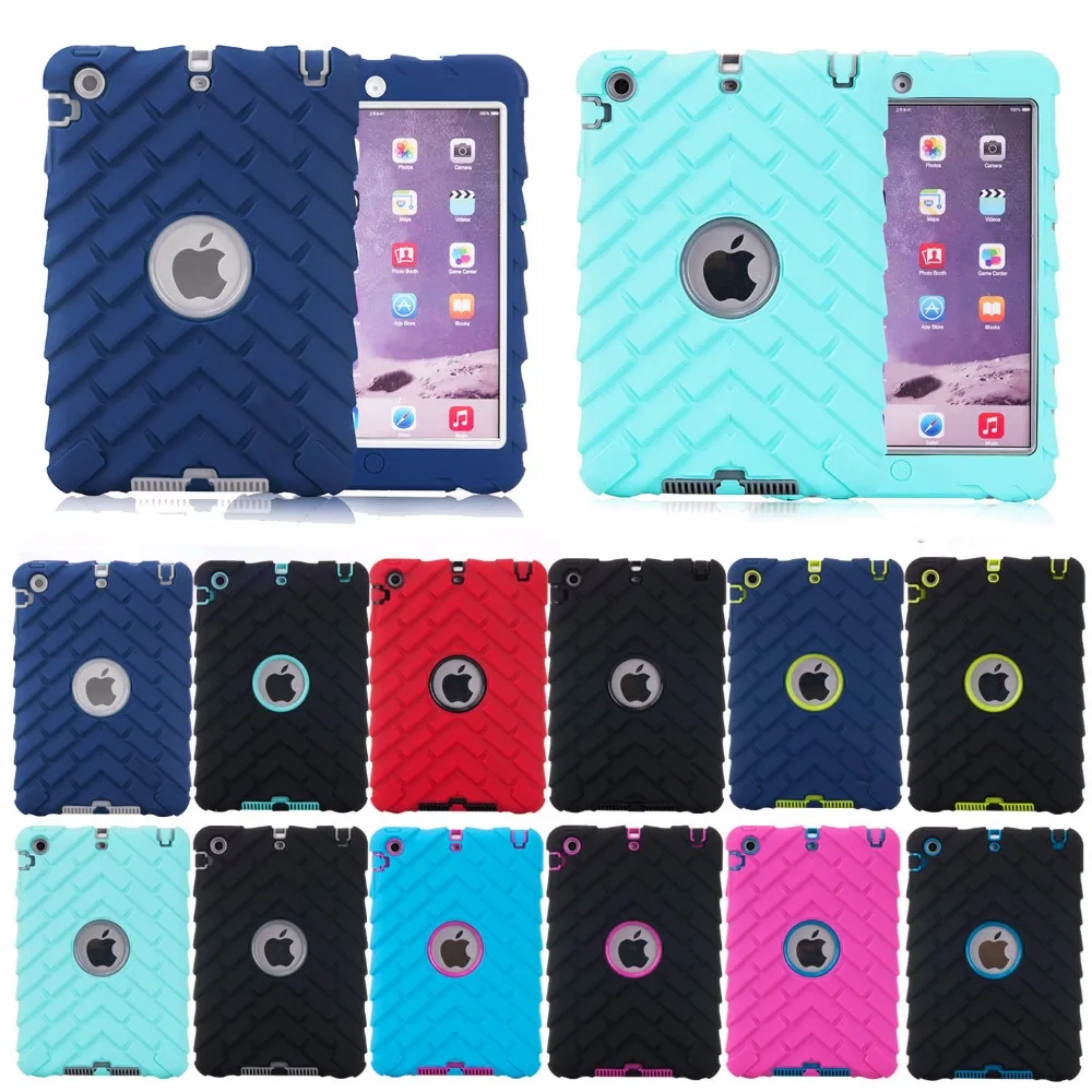

For iPad mini 1/2/3 Retina Kids Baby Safe Armor Shockproof Heavy Duty Silicone Hard Protector Case Cover  Protector +Stylus Pen