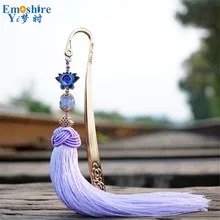 Бренд креативная Закладка Заводские Золото Китайский Стиль Кисточкой Закладки креативный подарок логотип Закладка для книги логотип компании M164