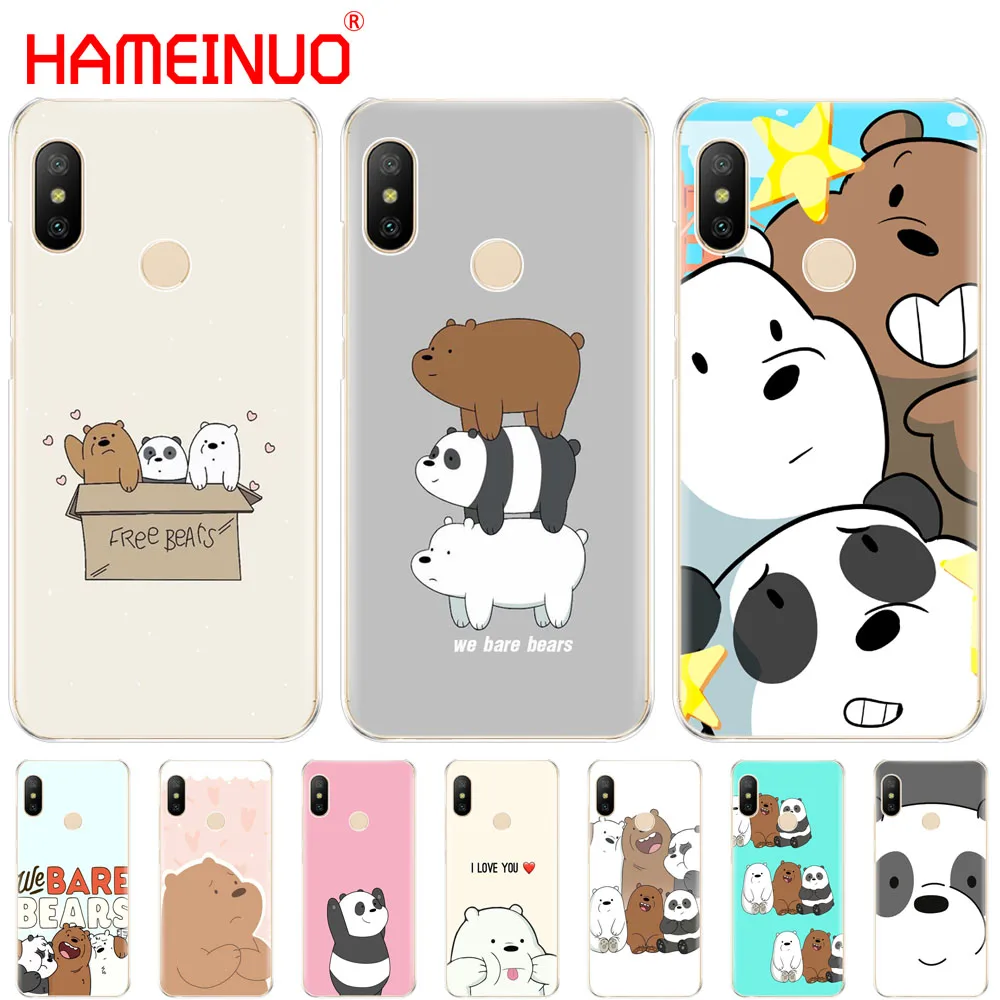 

Cover Case for Xiaomi Mi 8 se A2 lite redmi 6 6a 6 pro note 6 PRO pocophone F1 for redmi s2 cover we bare bears cute bear