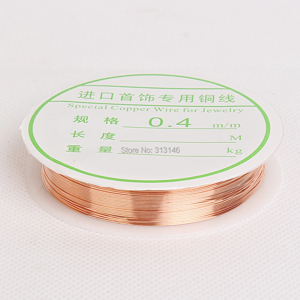 0.2/0.25/0.3/0.4/0.5/0.6/0.8/1.0mm Dia 2-30m/roll Silver Gold Color Beading  Wrapping Copper Wire For DIY Jewelry Finding Project