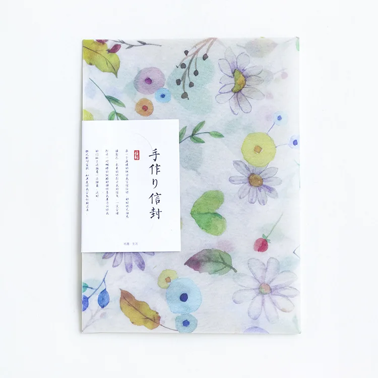 3 конверта/упаковка новинка цветок и Природа серии пергамент бумажный конверт для подарка корейские канцелярские принадлежности