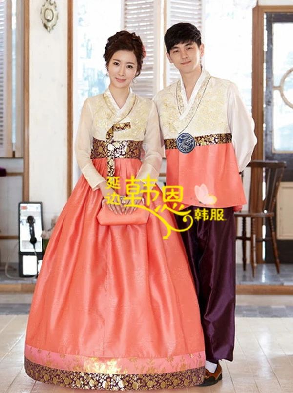 New Traditional Korean Women Men Hanbok Custom Made Bride and Groom ...