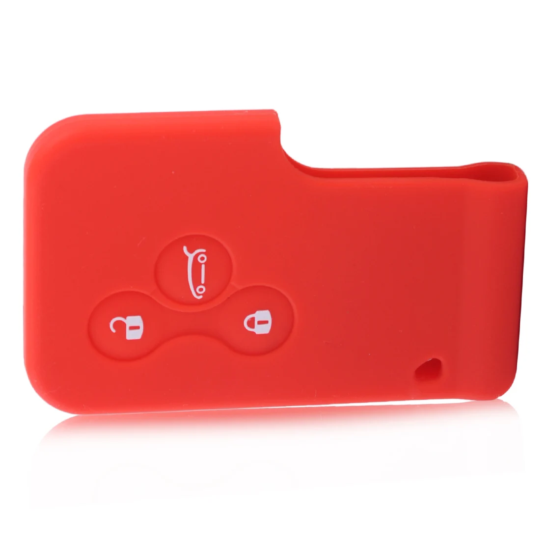DWCX 3 кнопки дистанционного силиконовые карты ключ чехол брелок крышка подходит для Renault Clio Megane Scenic - Название цвета: Красный