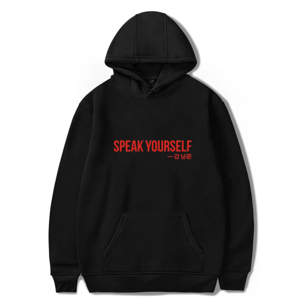 2019 speak yourself толстовки принт для женщин/для мужчин весенняя одежда 2019 Harajuku повседневное Лидер продаж толстовки KPOP толстовка плюс размеры 4xl