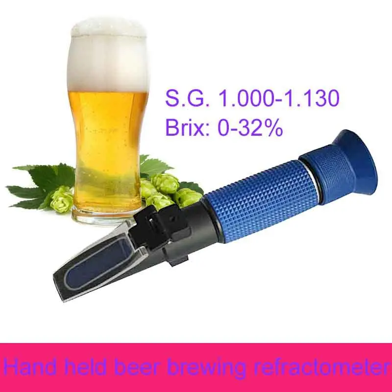 ATC Dual scales Specific Gravity 1.000-1.130sg Beer brewing refractometer Brix 0-32% P-RSG-100ATC | Инструменты