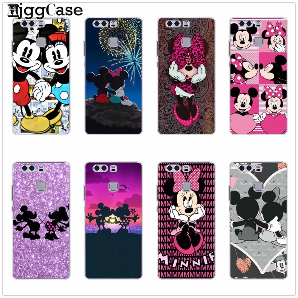 

Cute couple mickey Minnie mouse Phone Case For Huawei P10 P20 Pro P9 P8 Lite Mate 10 Pro Y3 Y5 Y6 II Y7 2017 Honor 9 Lite Cover