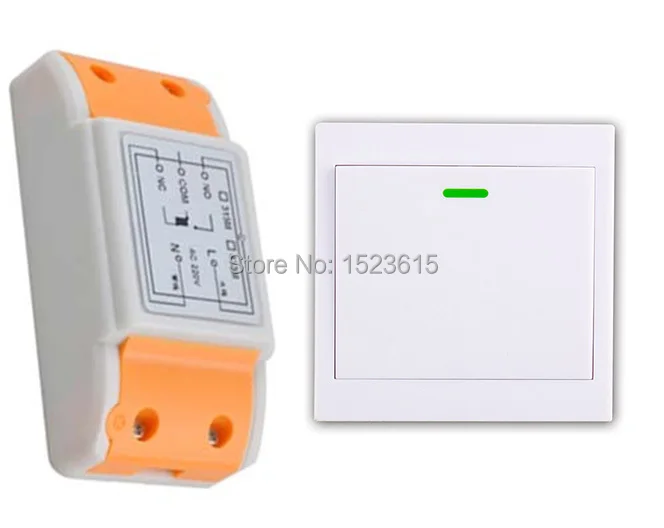 

New AC 220 V 1CH Wireless Remote Control Switch System Receiver + Wall Panel Remote Transmitter Sticky Remote Smart Home Switch