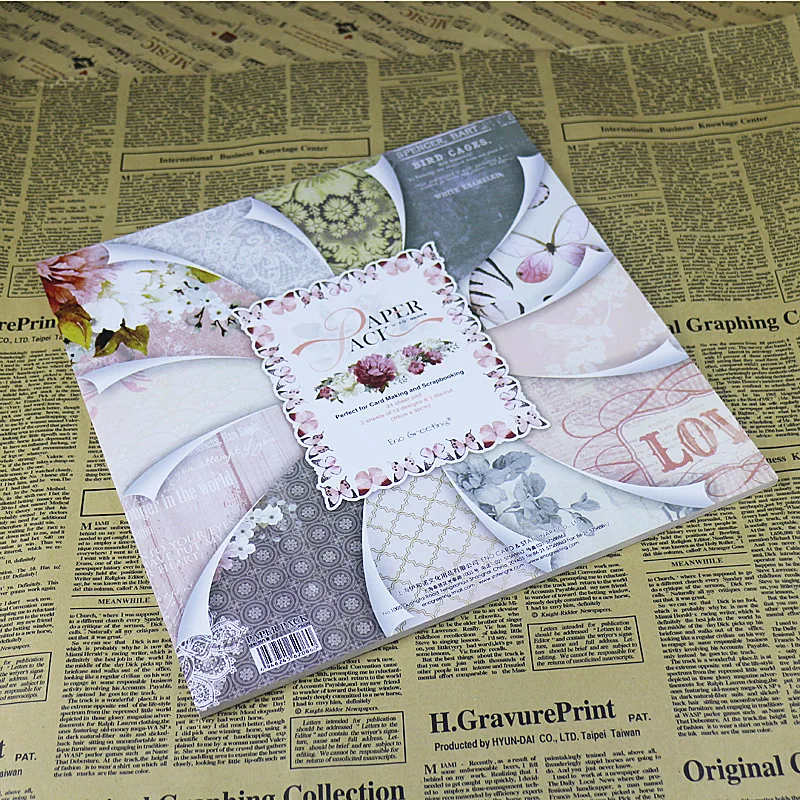 Красивый винтажный 12 дюймов DIY Скрапбукинг бумажный набор для рукоделия бабочка птица клетка цветочный дизайн лоза