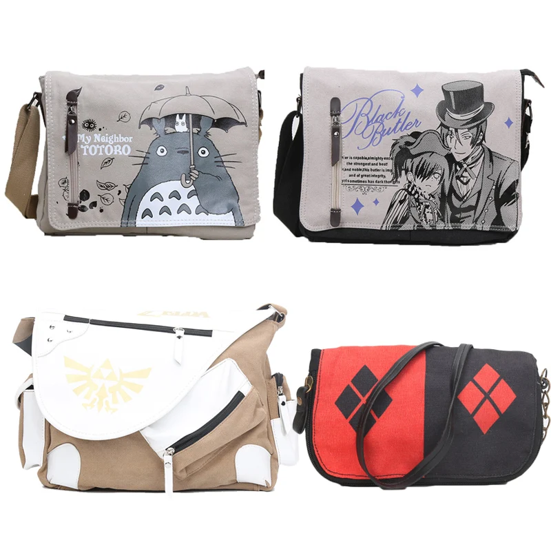 Kopen 31*26 cm Tonari geen totoro My Neighbor Totoro messenger bags single schoudertas chiildren school speelgoed Harley Quinn