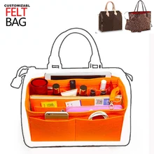 

Speedy25 30 35 40 Neverfull MM PM Purse Organizer Insert Felt Bag organizer zipper Handbag Tote Shaper(w/ Detachable Zip Pocket)