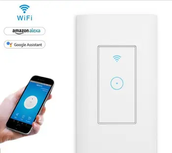 

Wifi Smart Wall Touch Switch Wifi Light Switch Mobile APP Remote Control No Hub Required work with Amazon Alexa Google Home