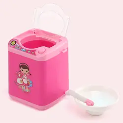 Мини-милая имитационная стиральная машина детские игрушки для ролевых игр Кукольный дом принадлежности кисть для пудры средство для
