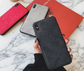 

200pcs Fabric Ultra-thin Canvas Silicon Phone Case For iphone 7 8 6 6s Plus X Xs Max Xr Cloth Texture Soft Protective Cover