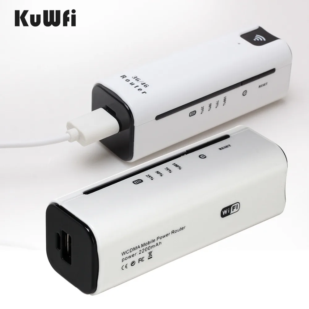 KuWFi 21 6 Мбит/с разблокированный Открытый Дорожный 3G Wifi роутер беспроводной умный