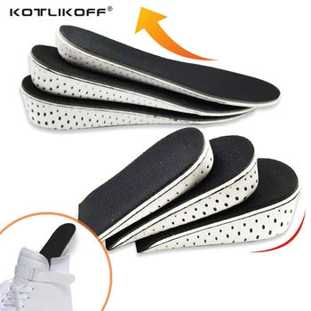 

KOTLIKOFF Height increase Elevator insoles pads Memory Foam Heel Lift Inserts Soles for shoes Men Women Shoe foot pad Massage