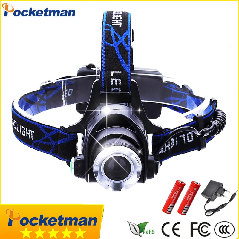 

High Power XML-T6 Led Headlamp 2000 Lumens Head lamp LED headlamp Headlight Waterproof Zoomable lampe frontale Headlight