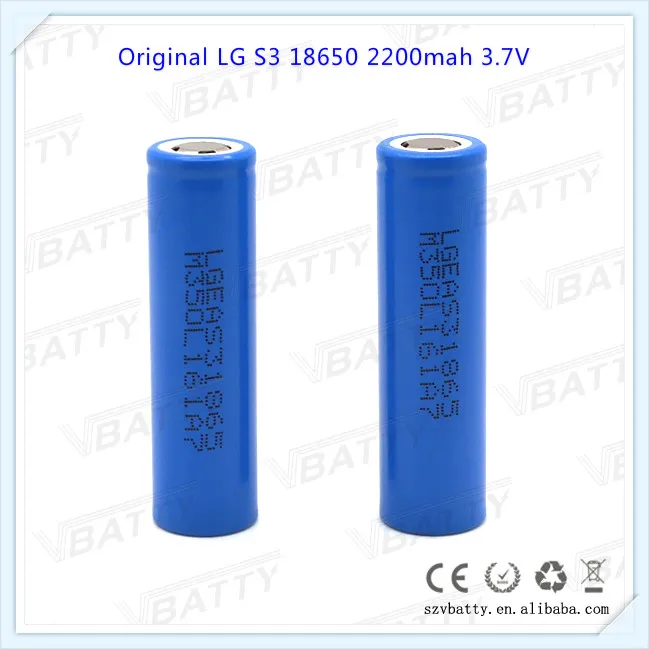 Для LG 18650 S3 2200mAh 3,7 v перезаряжаемые батареи для LG 2200(S3) батарея промышленного использования(1 шт